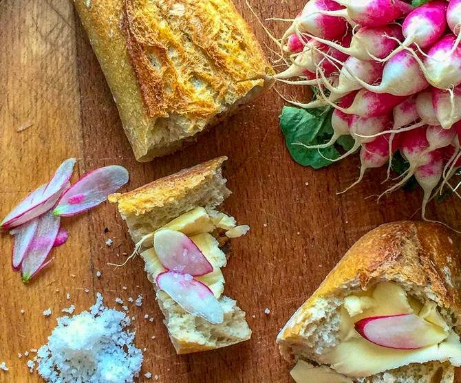 RADISHES W/ BUTTER & FLEUR DE SEL