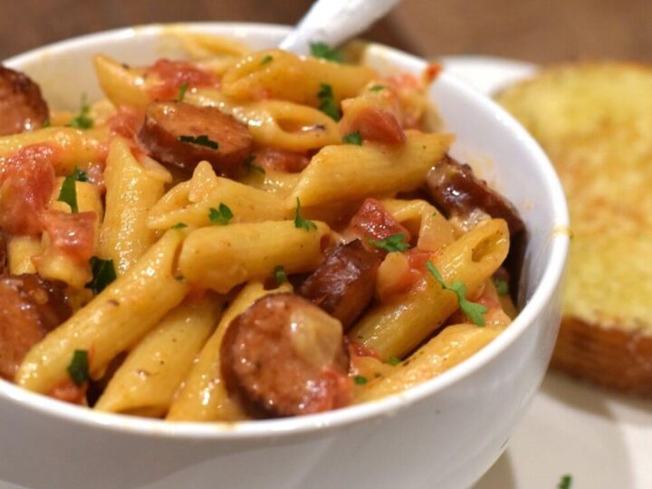 ANDOUILLE & PASTA SKILLET