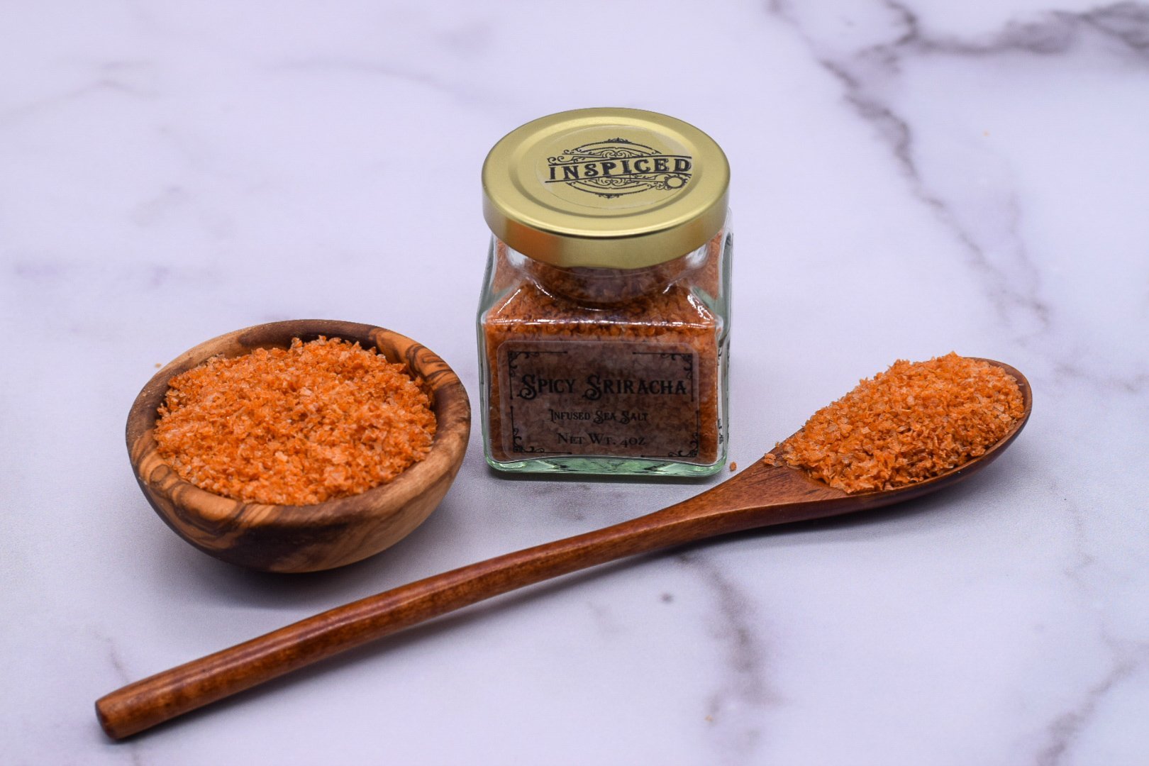 Spicy Sriracha Infused Sea Salt - Inspiced.com